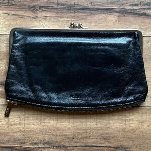 HOBO Black Leather Clutch